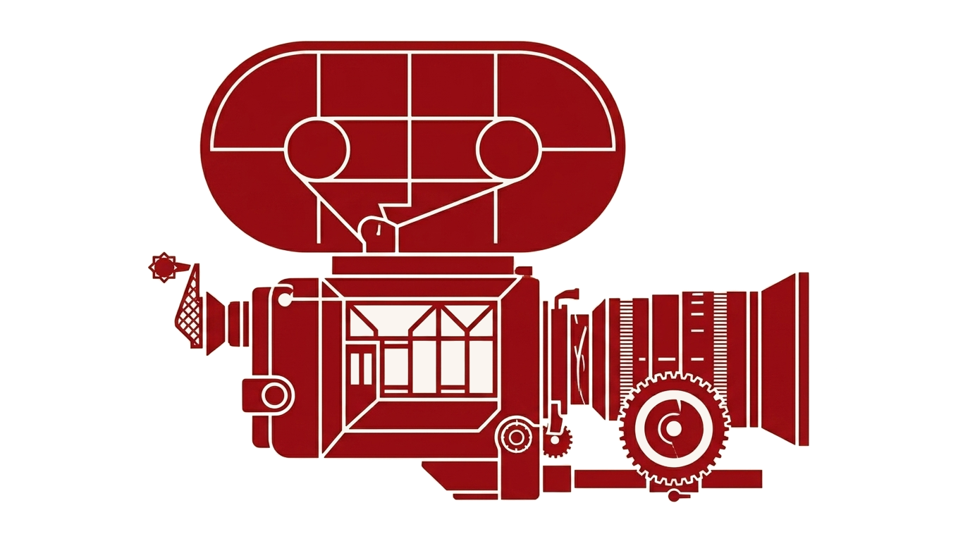 Caméra cinéma vintage de profil